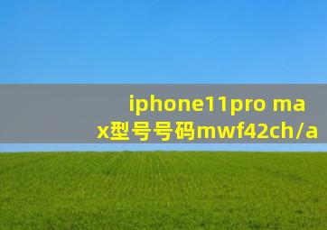 iphone11pro max型号号码mwf42ch/a